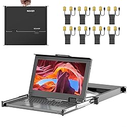 Rack Mount KVM w/15.6'' LCD Monitor, Arvitek 8 Port