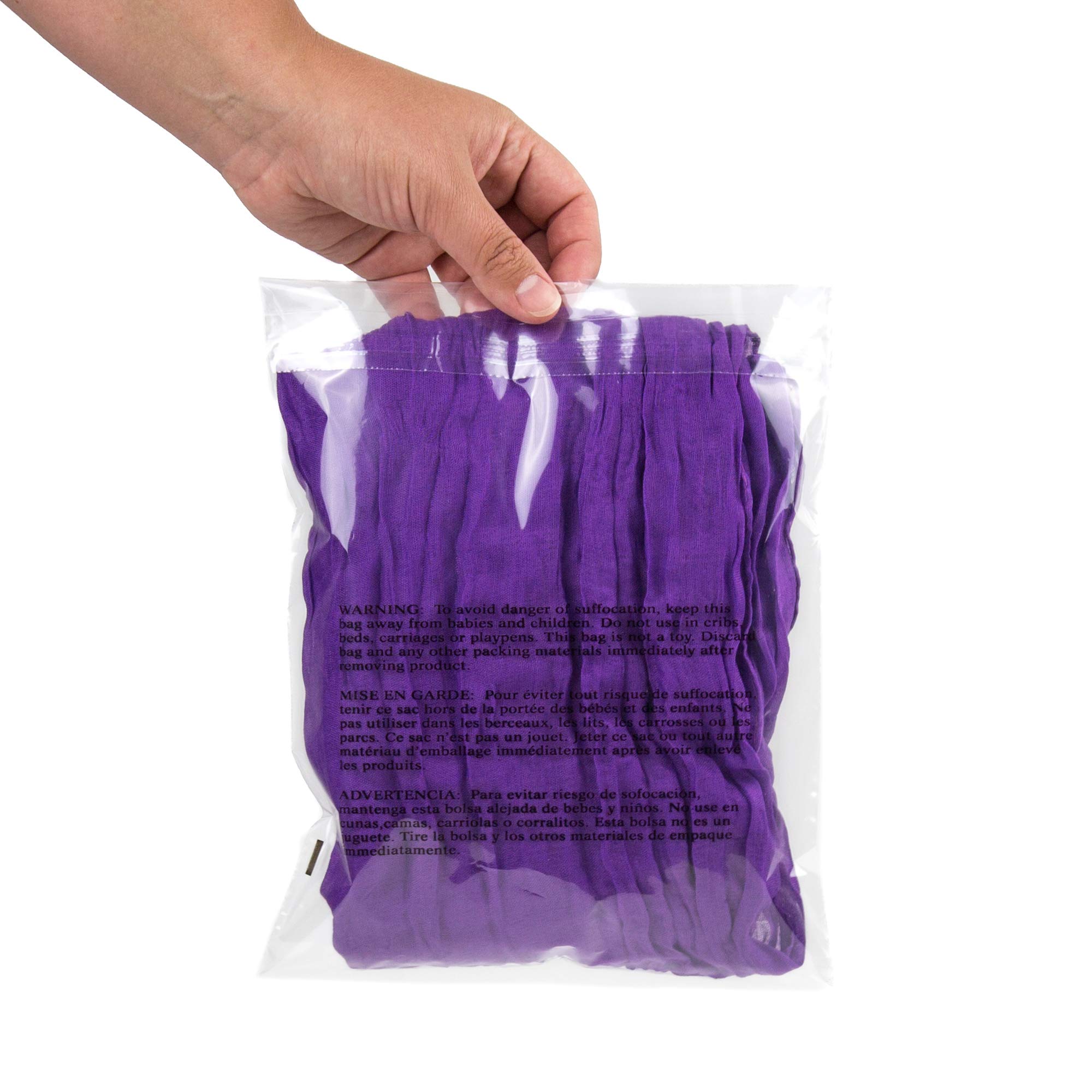 200 Pack 8x10 Self Seal Clear Poly Bags – 1.5 Mil – Suffocation Warning – Free Shipping