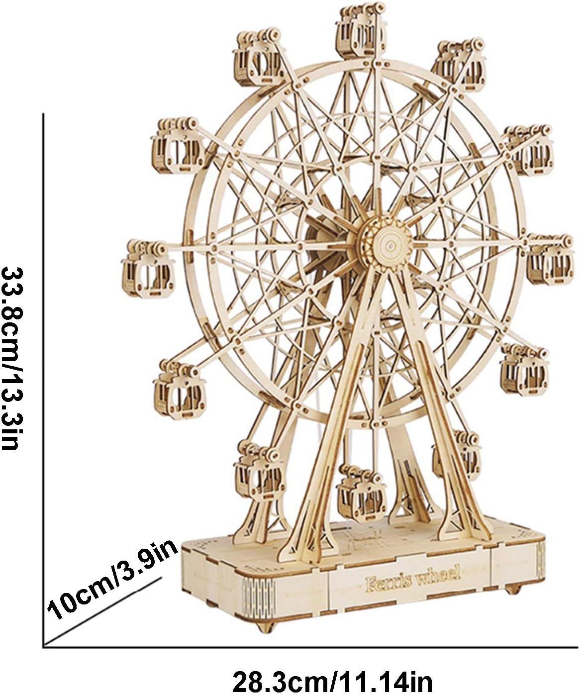 Amazon Co Jp 3dパズル観覧車オルゴールモデルキット10代と大人のための誕生日プレゼントゴージャスな家の装飾 ホーム キッチン