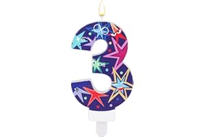 Birthday Number Candles, Inside Party Decorative Number Candle Cake Topper Candle Feelings Theme Party Decorations for Cartoo