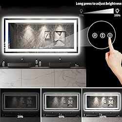 LOAAO 80"X40" LED Mirror for Bathroom, Lighted