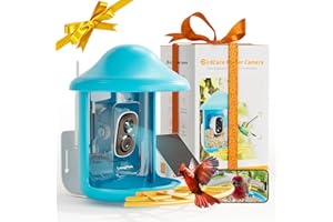 LongPlus by BirdCare® Solar Bird Feeder with Camera-AI Bird Species Identification, 2L Large Bird Feeders Camera, Live View, Auto Capture Bird Videos,Instant Notification,Ideal Present for Bird Lover