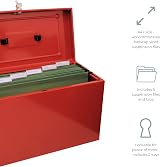 Cathedral A4+ Steel File Box with 5 Suspension Files Red view 3