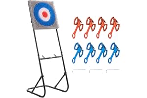 VEVOR Axe Throwing Game, Plastic Bristle Target with 8 Throwing Axes Set, Foldable Steel Frame, Easy to Store, Stable Placeme