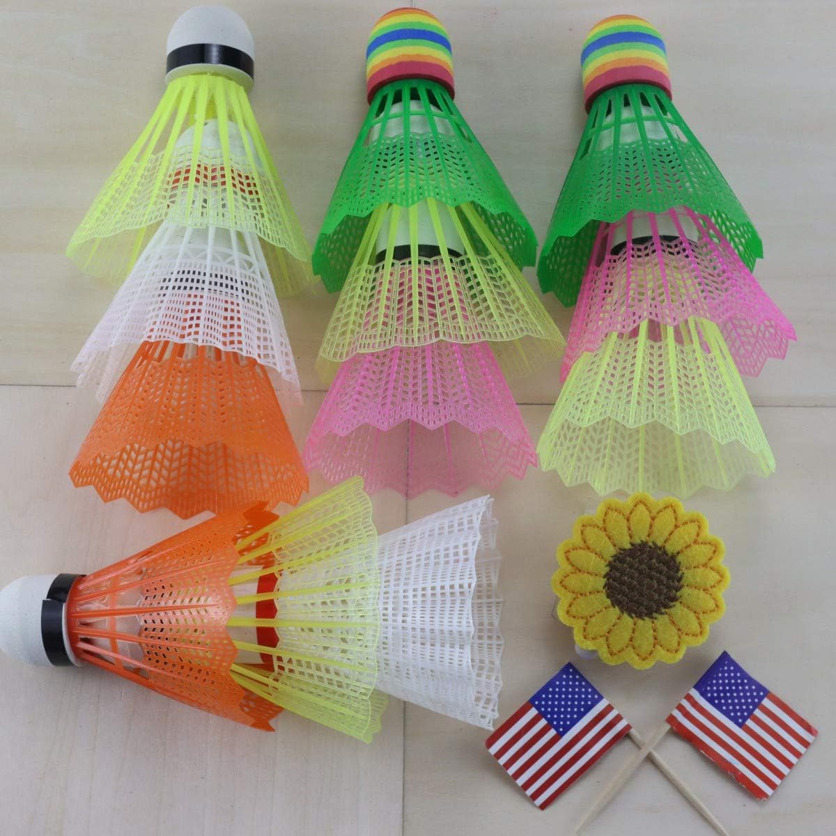 YG_Oline 18 Pack Nylon Shuttlecocks Plastic Badminton Balls Hight Speed Training Badminton for Home Use Sports : Sports & Outdoors