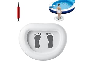 HXDOGSP Inflatable Foot Bath Basin: Foldable Foot Soaking Bath Tub with Pump for Water Slide Pool Entry, Portable Foot Wash Basin for Swimming Pools, Outdoor, Beach