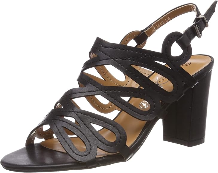 The Divine Factory Women S Regina Sling Back Sandals Black Noir 001 3 5 Uk Amazon Co Uk Shoes Bags amazon co uk