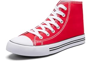 THE FASHION SUPPLY Kid's High Top Sneakers Classic High Tops Canvas Shoes for Girls and Boys, Lace up Tennis Shoes Fashion Canvas Sneakers Casual Shoes for Walking
