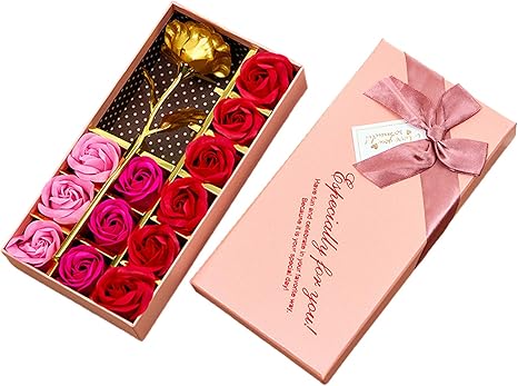 Amazon Co Jp Saider ソープフラワー 枯れない花 造花 ギフト ボックス 母の日 誕生日のプレゼント 花 女性 人気 妻 結婚記念日 発表会 送別会 入学 卒業 バレンタインデー 贈り物 ゴールドリーフローズ ホビー