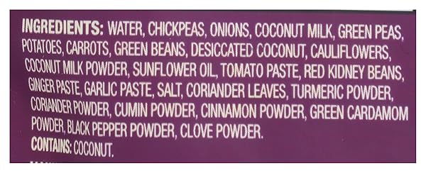 PATAK’S CHICKPEA & VEGGIE KORMA, MILD & CREAMY CURRY WITH COCONUT, CHICKPEAS & GREEN BEANS, READY TO EAT MEALS, VEGETARIAN, 10.05 OUNCE (PACK OF 1)