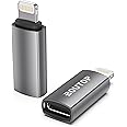 BOUTOP [MFi Certified] 27W USB C to Lightning Adapter Support PD Fast Charging,Not for Audio Headphones Compatible with iPhone 14/13/12/11 iPad iPod (2 Pack)