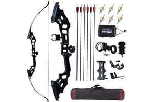 JINGYUN Archery 51" Takedown Recurve Bow and Arrows Set for Adults,Training Bow Right Hand Straight Bow for Beginner,Metal Ri