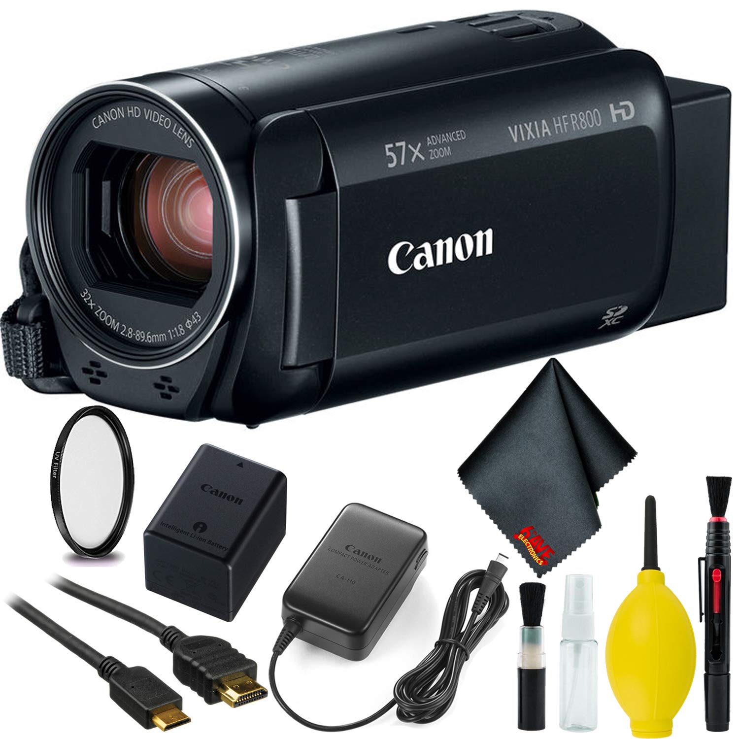 Canon VIXIA HF R800 Camcorder (Black) Basic Kit 13803288520 eBay