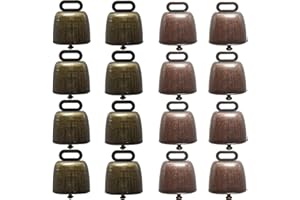 YOOHUA 16PCS Cow Horse Sheep Grazing Copper Bells Small Brass Bells Cattle Goat Farm Loud Bronze Bell Long Distance Horse Sheep Iron Bells