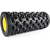 TRX Training Rev Myofascial Release Roller, Travel Massage Roller for Muscles, 14-Inch Round Foam Roller for Stretching and Post-Workout Recovery