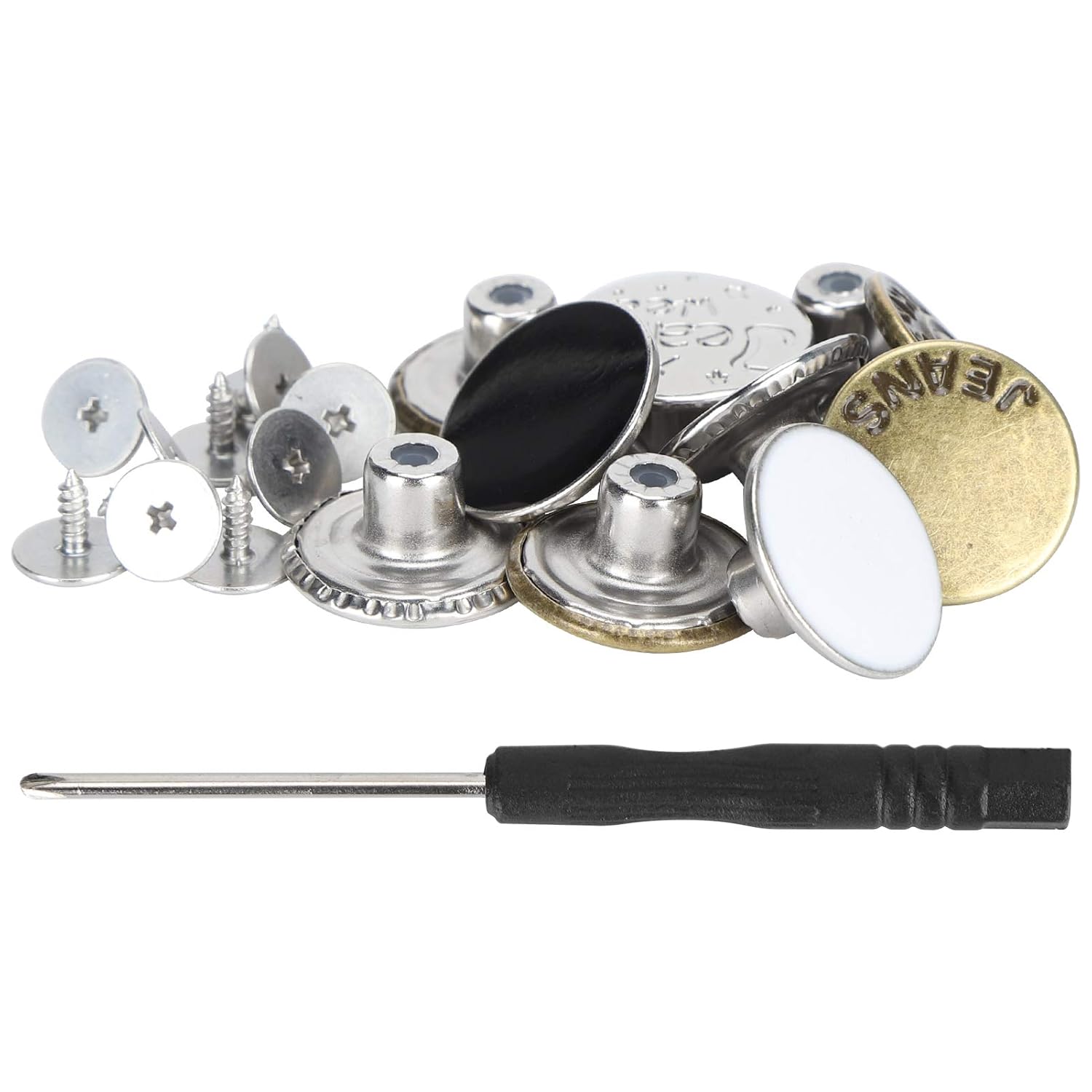 Nail‑Free Button Kit, No Sewing Needed Buttons Durable Snap Buttons