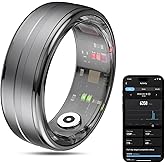 MagLoop Smart Ring Health Tracker for Men/Women,Fitness Ring Sleep Tracker,Fast Charging for Long-Lasting Use,for Pedometer Exercise,Monitor Sleep, Heart Rate, Stress,Waterproof (Black, 8)