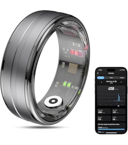 Bague Connectée Fitiger Smart Ring, Suivi D'activité, Taille 19 (9 US), Blanche, Neuve