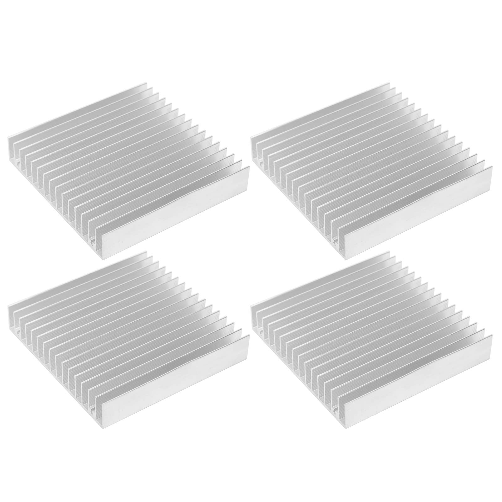 High-Performance Aluminum Heat Sink - 4Pcs Router Cooling Solution with Efficient Heat Dissipation, Q100 x 18 x 100mm for Routers, CPUs, and Other High-Temperature Devices