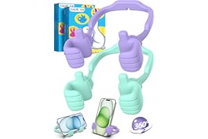 CALDEVER Stocking Stuffers for Teens Girls Boys Adults Cell Phone Stand: UPGRADE Adjustable Thumbs Up Lazy Phone Holder for Desk Cool Gadgets Fun Birthday Gift Ideas for Kids Teenager Women Gifts for Christmas