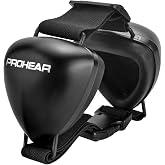 PROHEAR Dog Ear Muffs Hearing Protection for Dogs, NRR 28dB Noise Cancelling Headphones, Easy to Adjust Dog Hearing Protection Earmuffs for Thunder, Hunting, Tourism, Cars, Racing, Medium, Black