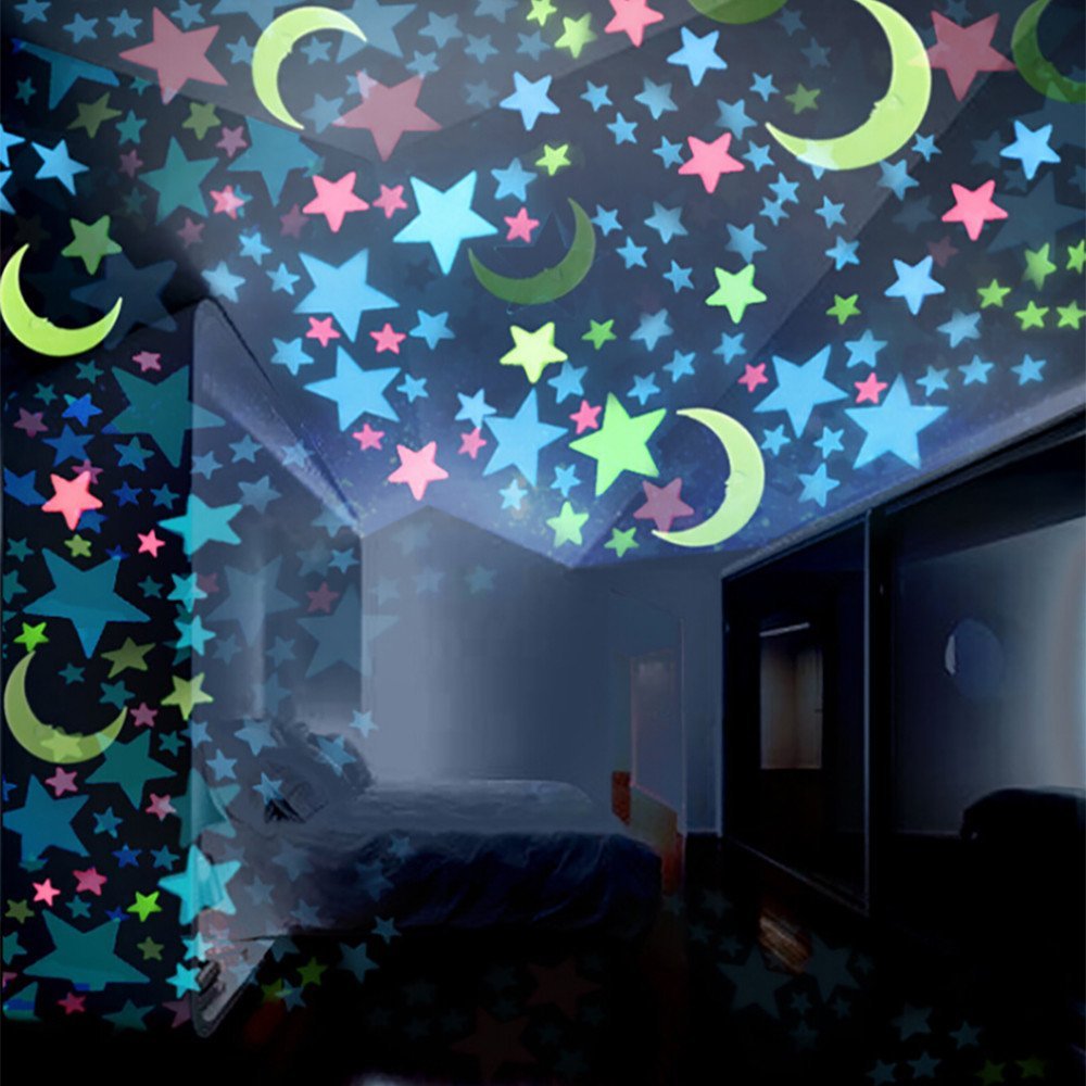 Furniture Stickers Home Decor Items 100 Pcs Colorful Stars