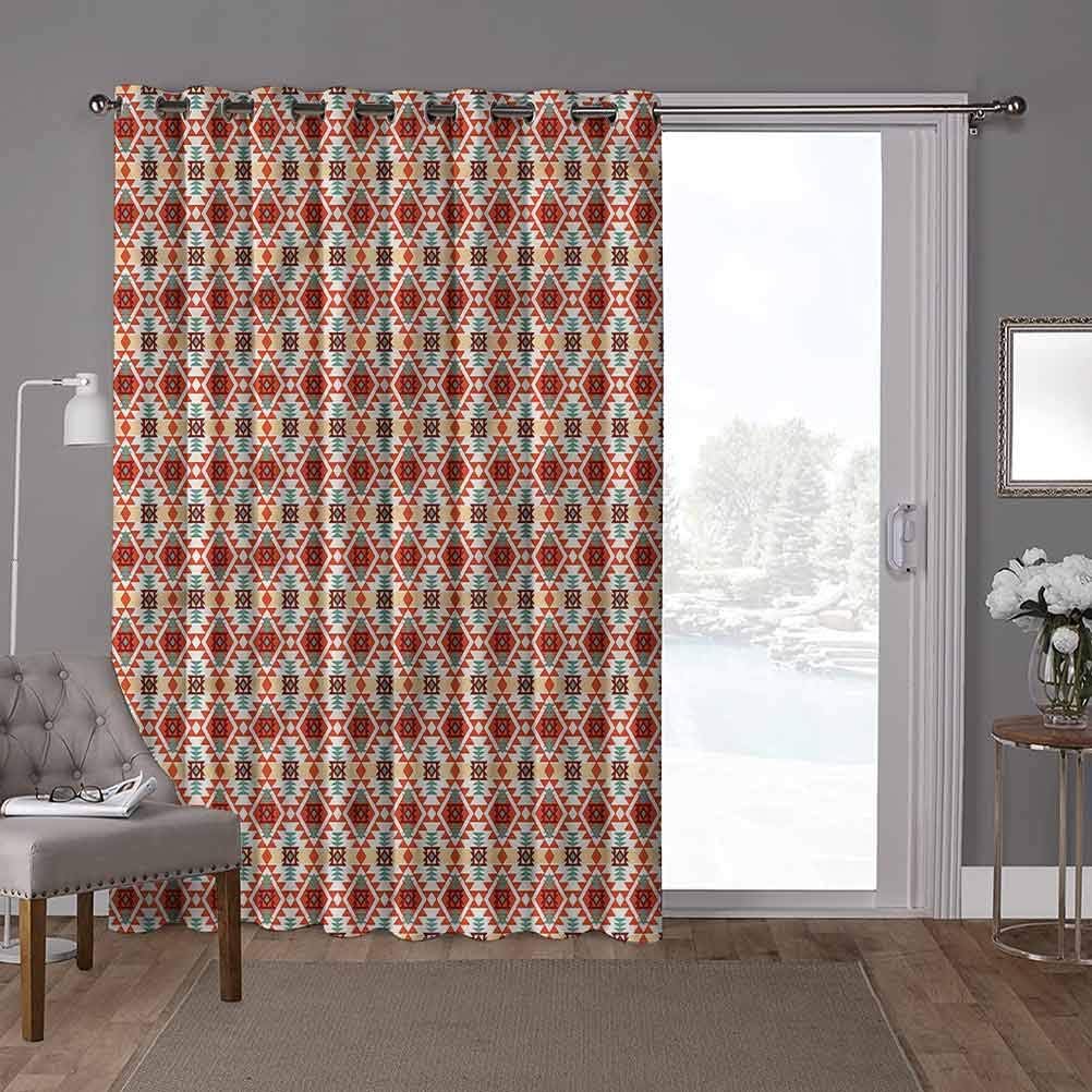 YUAZHOQI cortinas aisladas para puerta corredera, nativo americano