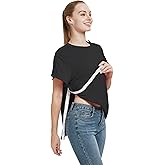 Post Shoulder Surgery Shirt, Women's Short Sleeve Shirt with Premium Snap, Chemo Clothing