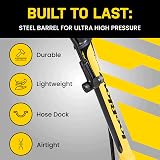 Topeak Joe Blow Sport III Floor Pump Yellow 160 Psi Twin Head DX Gauge 3 inch view 3