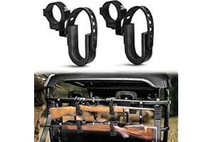 BESTZHEYU 2 PCS UTV Gun Holder and Rack - Shovel Mount Bow & Utility Racks Fit for 1-2'' Round Roll Bar - Compatible with Polaris RZR, Ranger, Can Am, Honda, Kawasaki, Snowmobile