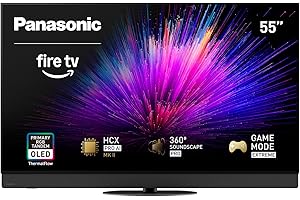 PANASONIC Z95 Series (2025 Model) 55-inch OLED 4K Ultra HD Smart Fire TV, HDR10+ Adaptive, Dolby Vision IQ, 360 Soundscape Pro, 144Hz Refresh Rate and Hands-Free Alexa - 55Z95BP