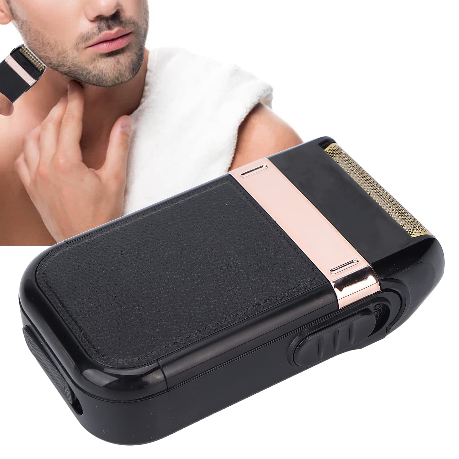 Electric Foil Shaver USB Rechargeable Men's Electric Shaver Low Noise Stainless Steel Blade Portable Shaver