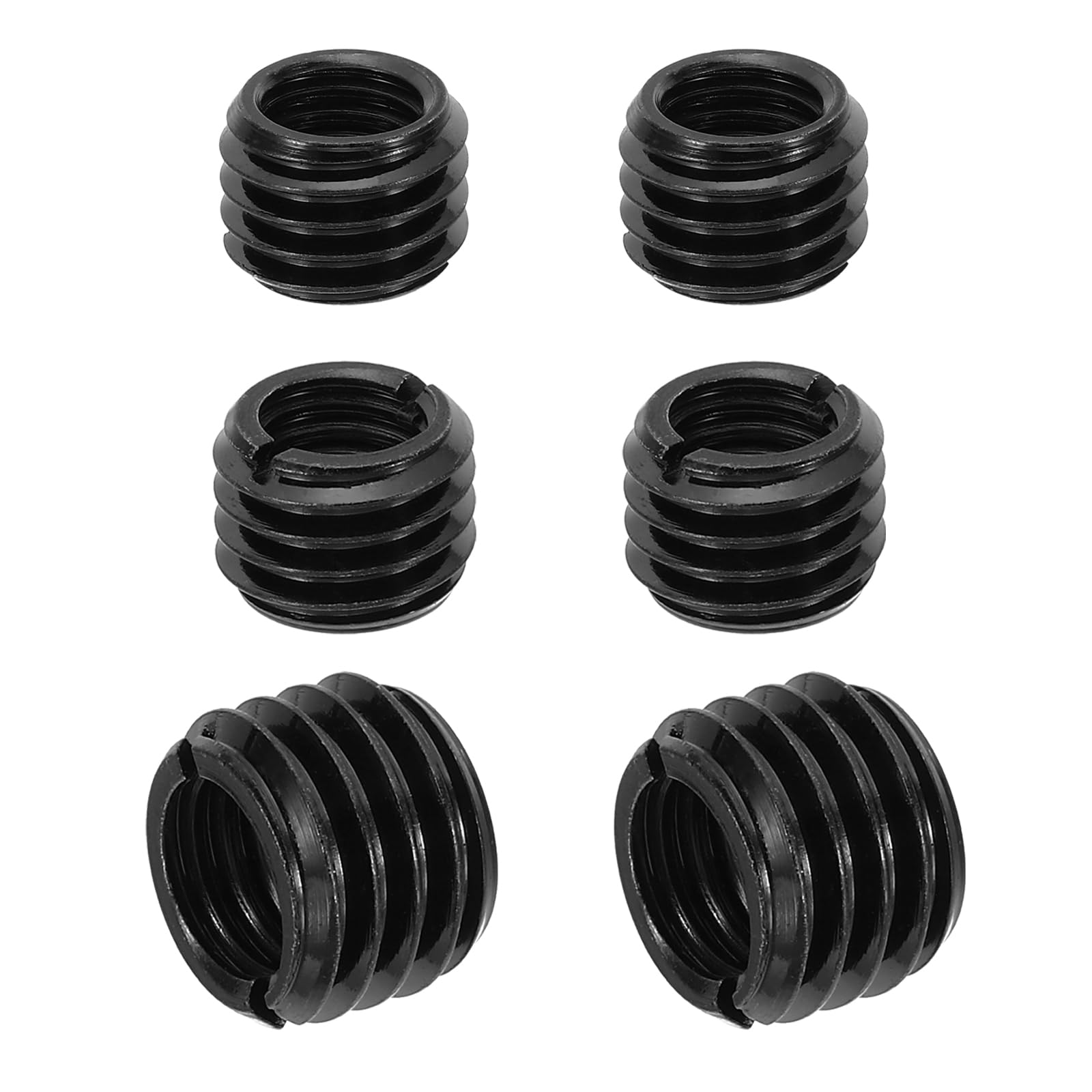 PATIKIL Thread Adapters Sleeve Reducing Nut, 6 Pcs M14xM10x10mm Male to Female Repair Insert Nut Screw Reducer Conversion Metal Fastener, Black