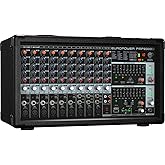Behringer EUROPOWER PMP2000D 2000 Watt 14 Channel Powered Mixer with Klark Teknik Multi-FX Processor and Wireless Option