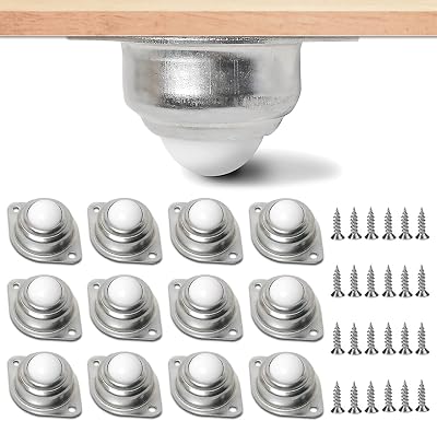 Brelet Universal 12 Pcs Ball Transfer Rollers 2 Holes Crew Screw Set