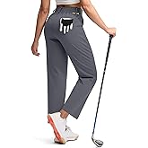 ISEEGZ Fleece Lined Pants Women Winter Golf Pant with Zipper Pockets Pull On Stretch Dressy Travel Work Casual Slacks