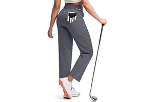 ISEEGZ Womens Golf Pants Fleece Lined Stretch Winter Travel Pant with Zipper Pockets Business Work Casual Slacks