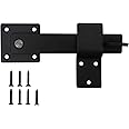 ZUIWAN Flip Gate Latch Barn Door - 1 Pcs 5.5" Matte Black Heavy Duty Hardware Flip Latch Farm Gate Latches for Wooden,Gate Latches,Vinyl Fence