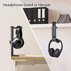 NEETTO HS906 Headphone Stand & Hanger 2 in 1, Above