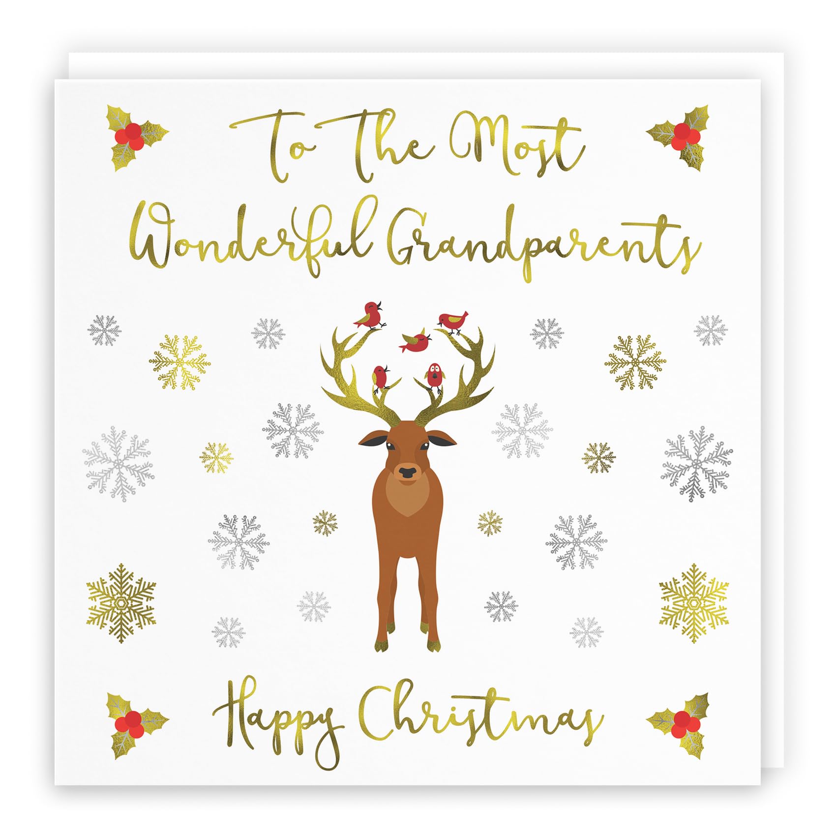 Hunts England - Grandparents Christmas Card - To The Most Wonderful Grandparents - Happy Christmas - Xmas - Milano Collection