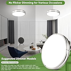 16in 50W LED Flush Mount Ceiling Lights 5600lm