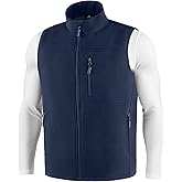 WENTTUO Mens Waterproof Golf Vest Fleece Lined Warm Outerwear Softshell Windproof Sleeveless Lightweight Winter Jacket