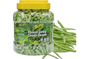 LWWTYKSPL Freeze Dried Green Beans Snacks -150g 5.29oz Crunchy Vegetable Chips for Camping, Food Supply, Premium Freeze-Dried Fruits, Natural Healthy Snack (Knife bean)