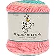 Yarn Bee 4 Medium Yarn for Crocheting & Knitting Acrylic & Metallic Polyester 302 Yards Craft Supplies for Blankets, Hats, More Parisian Sweet Shoppe