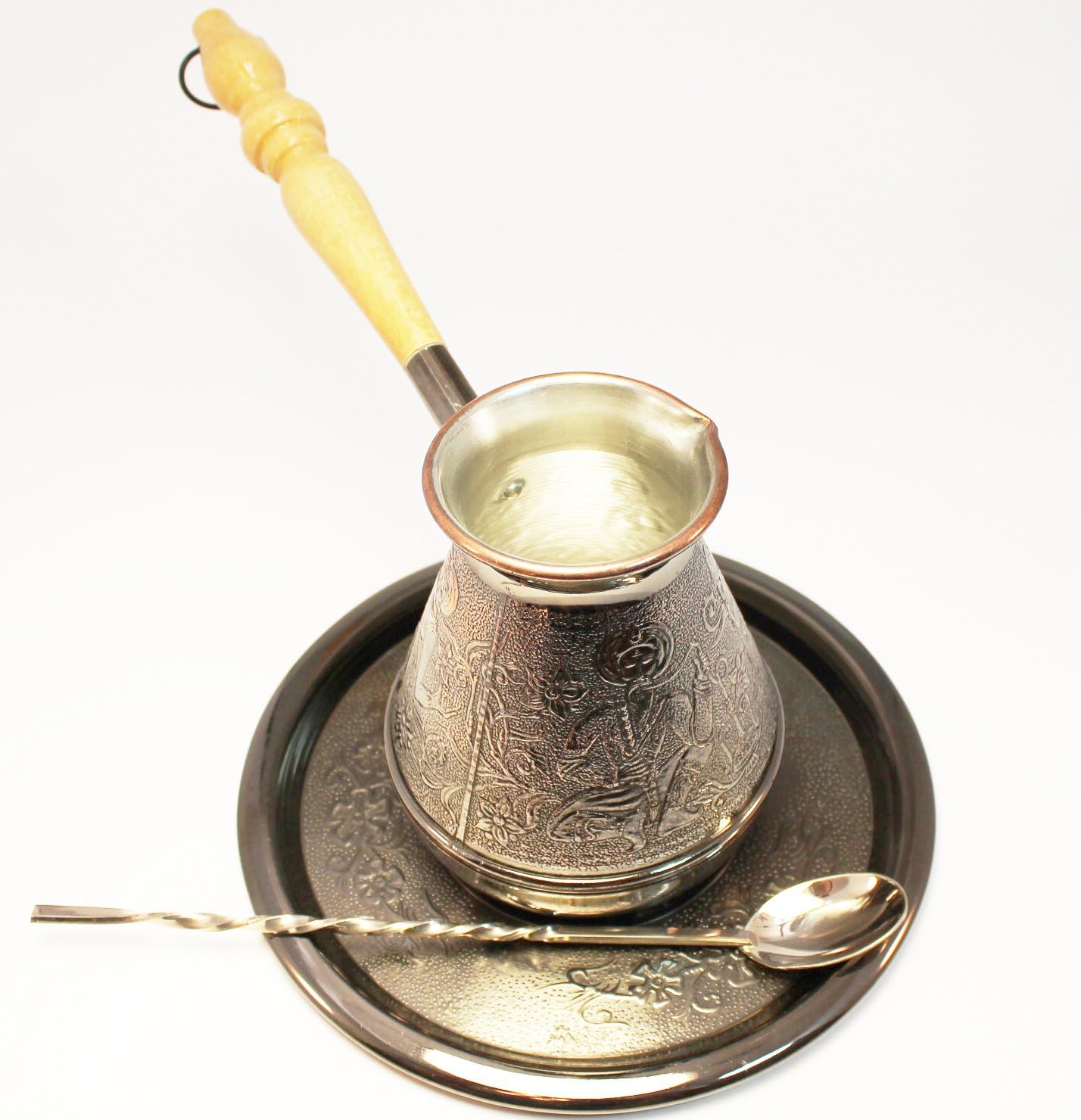 Turkish Coffee Pot Set "East" Volume 16.9 Oz - 500 ML (Ibrik, Briki, Cezve, Turka)