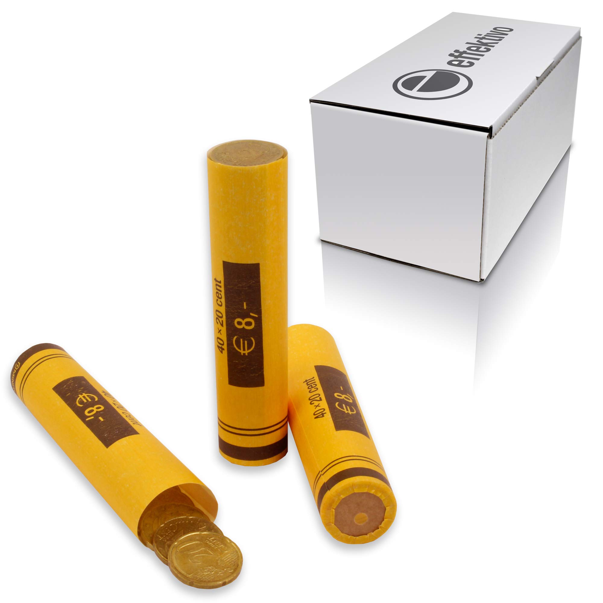 Coin Sleeves Large Pack Euro Paper Coin Sleeves for 20 Cent Coins in Box Contents: 546 Pieces