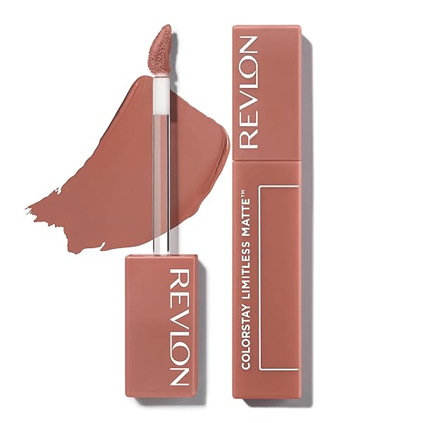 REVLON COLORSTAY LIMITLESS MATTE LIQUID LIPSTICK, VEGAN FORMULA, NO-BUDGE, LONGWEAR LIP COLOR, LONG LASTING, LIGHTWEIGHT/COMFORTABLE, WATERPROOF, 001 BEAUTY SLEEP, 0.17 FL OZ
