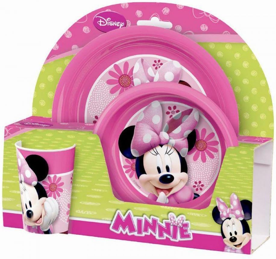 MINNIE SET PAPPA 3PZ(PIATTO PIANO+PIATTO FONDO+BICCHIERE)