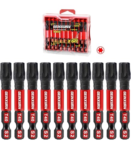 Lot De 5 Embouts Torx Impact T40 X 25 Mm – Hex 1/4″ – Acier S2 – Draper Expert 05497