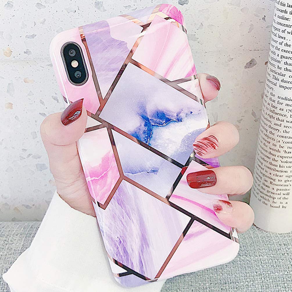 Emlivi Case iPhone Xs Max Phone Case iPhone Xs Max Case Silicone Protective Case Creative Pattern Flowers Ultra Thin Bling Back Shell TPU Bumper Case Cover for iPhone Xs Max, irregular